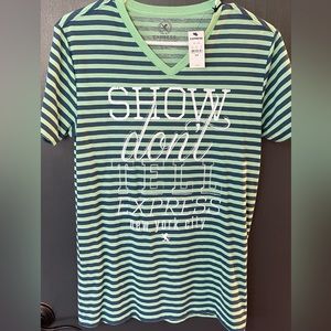 Express Men fitted V-neck Tee. New with tags. Size S.